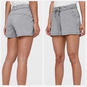 Lululemon light grey high rise 3” shorts